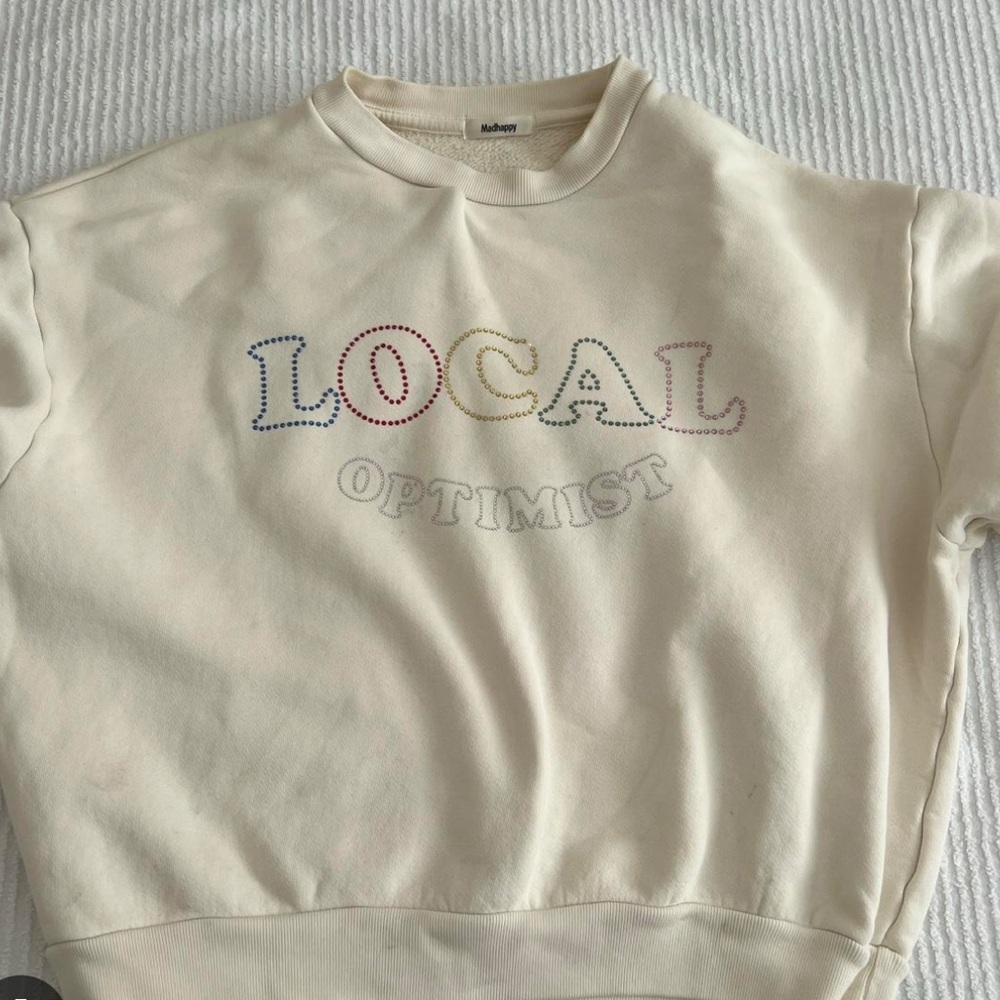 Madhappy X Swarovski Cream Sweatshirt